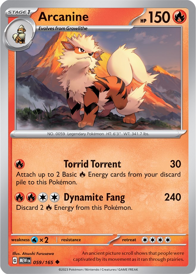 Arcanine (059/165) [Scarlet & Violet 151] | Mega City Incorporated