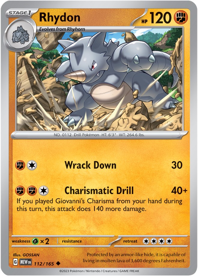 Rhydon (112/165) [Scarlet & Violet 151] | Mega City Incorporated