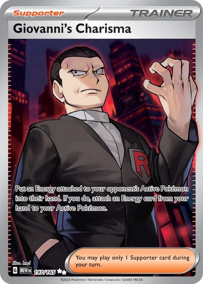 Giovanni's Charisma (197/165) [Scarlet & Violet 151] | Mega City Incorporated