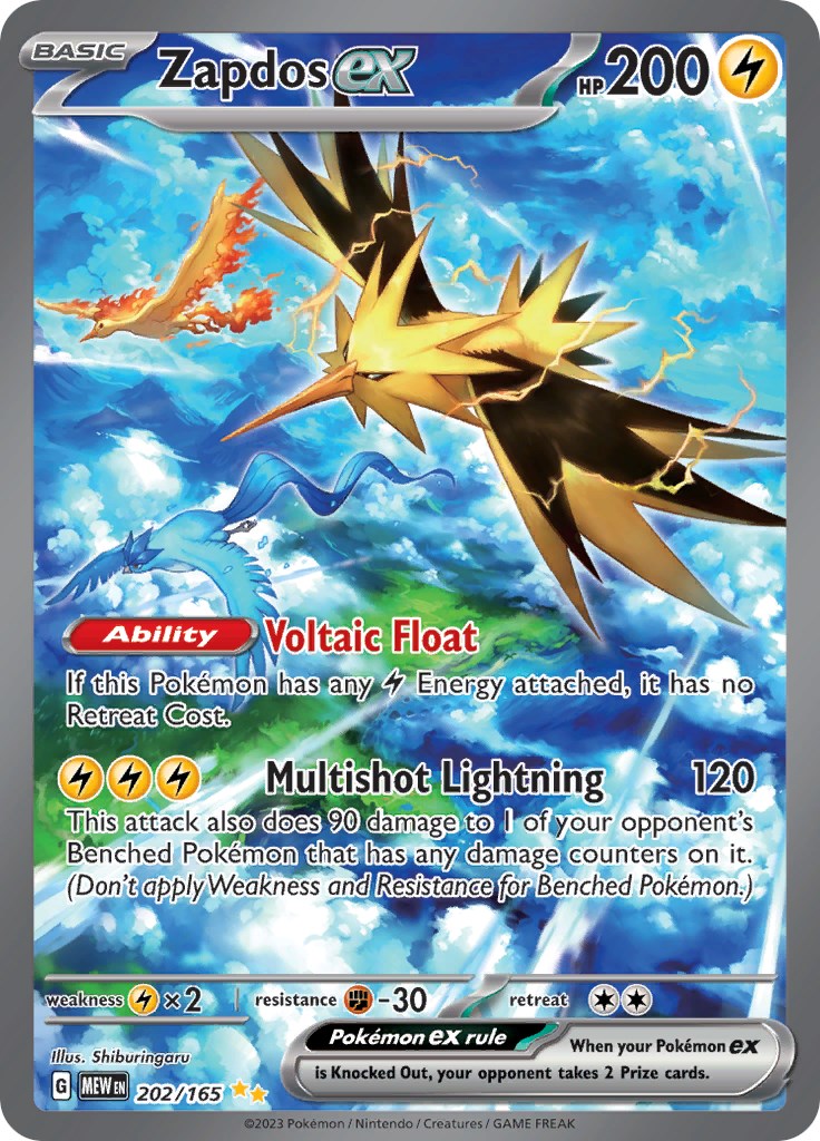 Zapdos ex (202/165) [Scarlet & Violet 151] | Mega City Incorporated