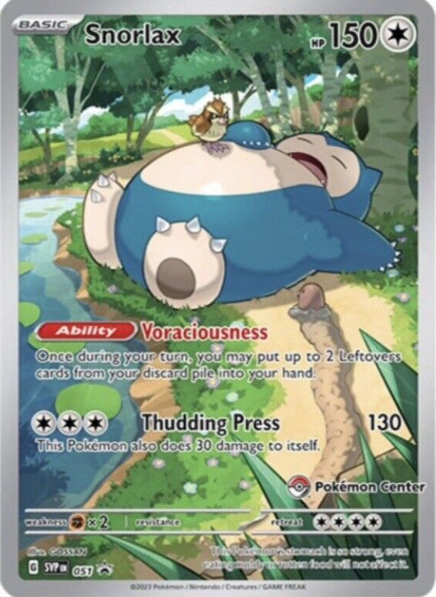 Snorlax (051) (Pokemon Center Exclusive) [Scarlet & Violet: Black Star Promos] | Mega City Incorporated