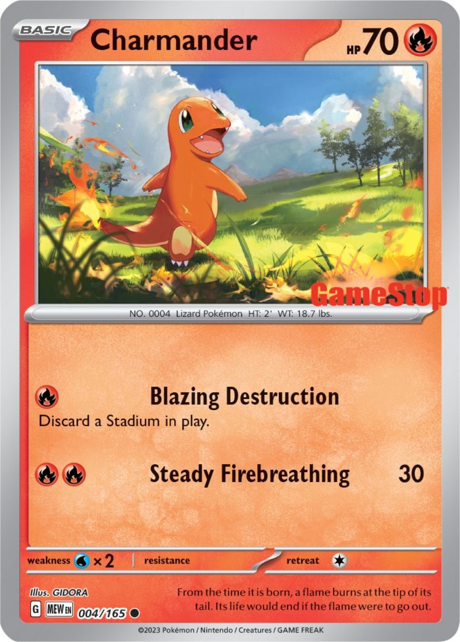 Charmander (004/165) (GameStop Exclusive) [Scarlet & Violet 151] | Mega City Incorporated