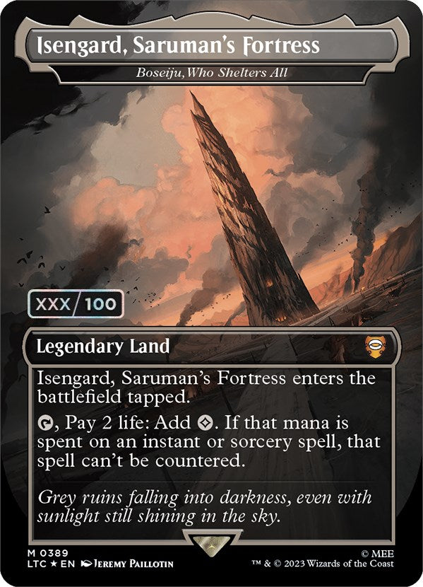 Isengard, Saruman's Fortress - Boseiju, Who Shelters All (Serialized) [The Lord of the Rings: Tales of Middle-Earth Commander] | Mega City Incorporated