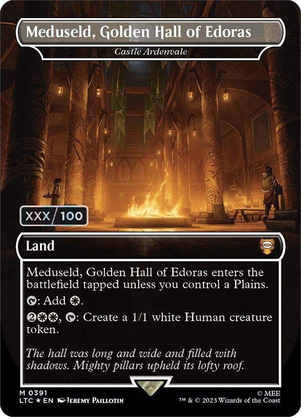 Meduseld, Golden Hall of Edoras - Castle Ardenvale (Borderless) (Serialized) [The Lord of the Rings: Tales of Middle-Earth Commander] | Mega City Incorporated