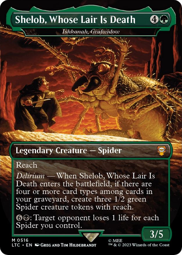 Shelob, Whose Lair Is Death - Ishkanah, Grafwidow (Borderless) [The Lord of the Rings: Tales of Middle-Earth Commander] | Mega City Incorporated