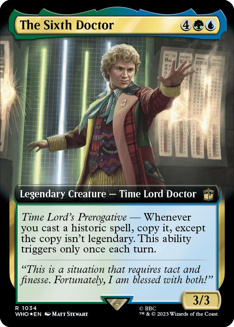 The Sixth Doctor (Extended Art) (Surge Foil) [Doctor Who] | Mega City Incorporated