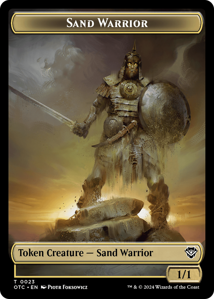 Plant // Sand Warrior Double-Sided Token [Outlaws of Thunder Junction Commander Tokens] | Mega City Incorporated