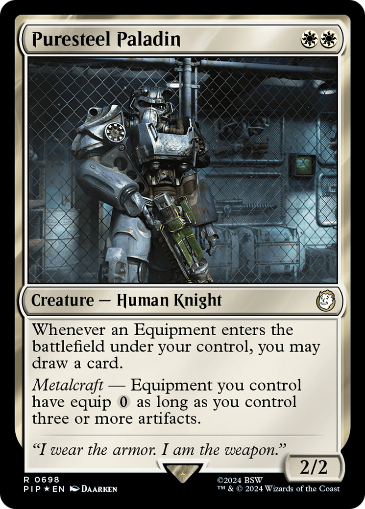 Puresteel Paladin (Surge Foil) [Fallout] | Mega City Incorporated