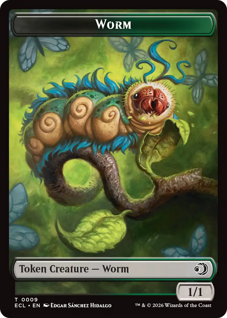 Merfolk // Worm Double-Sided Token [Lorwyn Eclipsed Tokens] | Mega City Incorporated