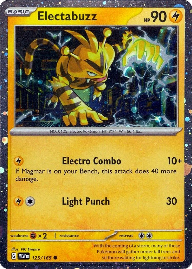 Electabuzz (125/165) (Cosmos Holo) [Miscellaneous Cards] | Mega City Incorporated