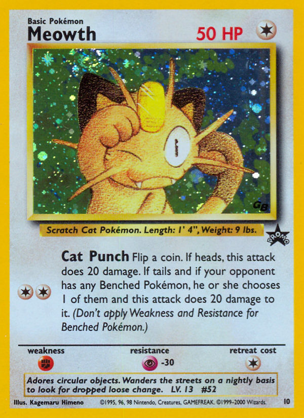 Meowth (10) [Wizards of the Coast: Black Star Promos] | Mega City Incorporated