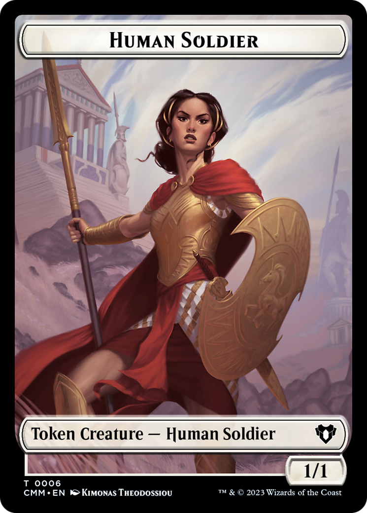 Human Soldier // Knight Double-Sided Token [Commander Masters Tokens] | Mega City Incorporated
