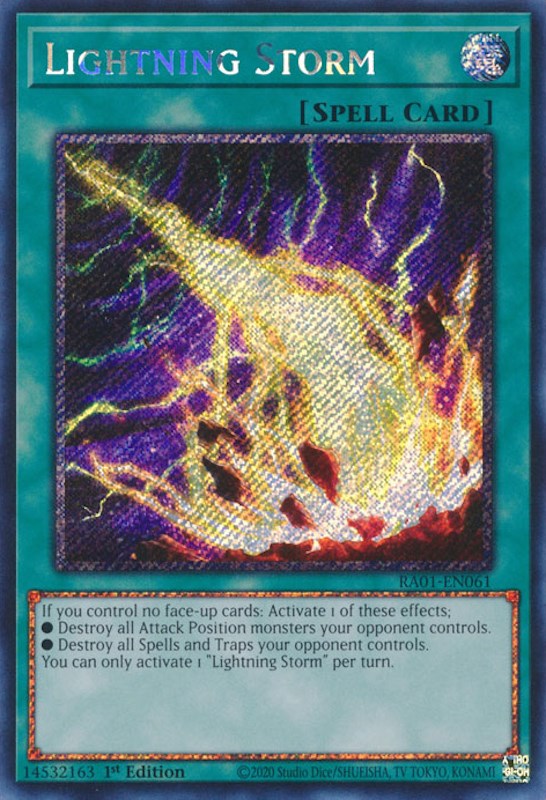 Lightning Storm [RA01-EN061] Platinum Secret Rare | Mega City Incorporated