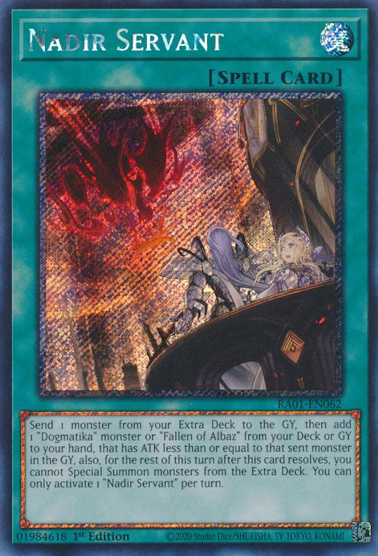 Nadir Servant [RA01-EN062] Platinum Secret Rare | Mega City Incorporated