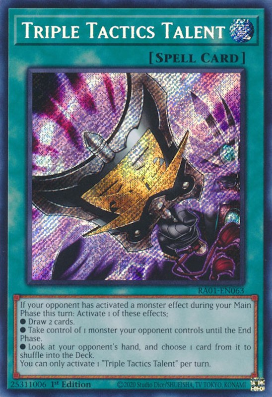 Triple Tactics Talent [RA01-EN063] Secret Rare | Mega City Incorporated