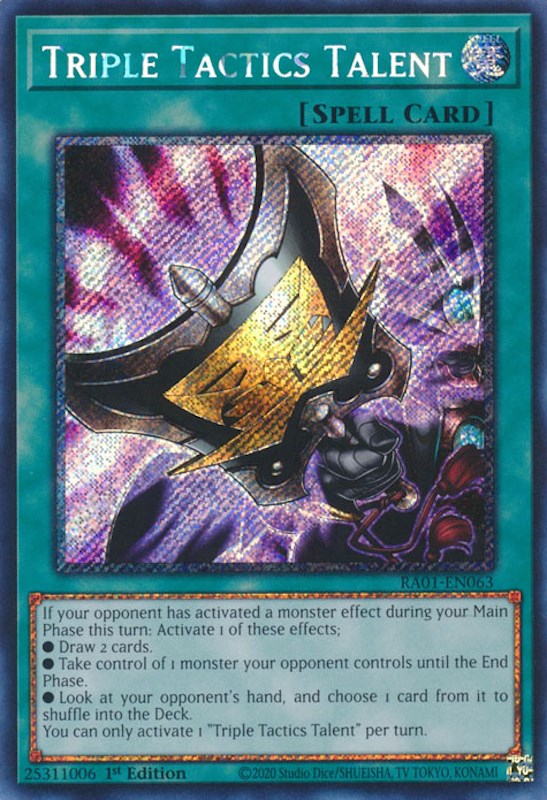 Triple Tactics Talent [RA01-EN063] Platinum Secret Rare | Mega City Incorporated