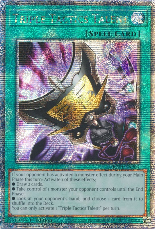 Triple Tactics Talent [RA01-EN063] Quarter Century Secret Rare | Mega City Incorporated