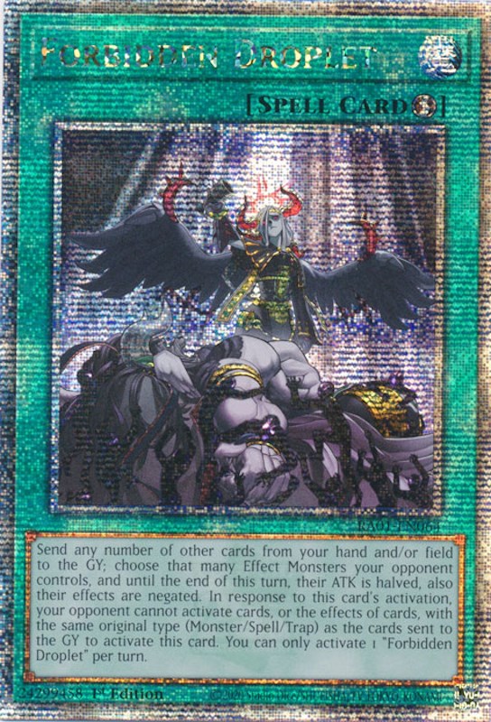 Forbidden Droplet [RA01-EN064] Quarter Century Secret Rare | Mega City Incorporated