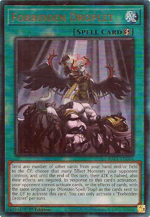 Forbidden Droplet [RA01-EN064] Prismatic Ultimate Rare | Mega City Incorporated