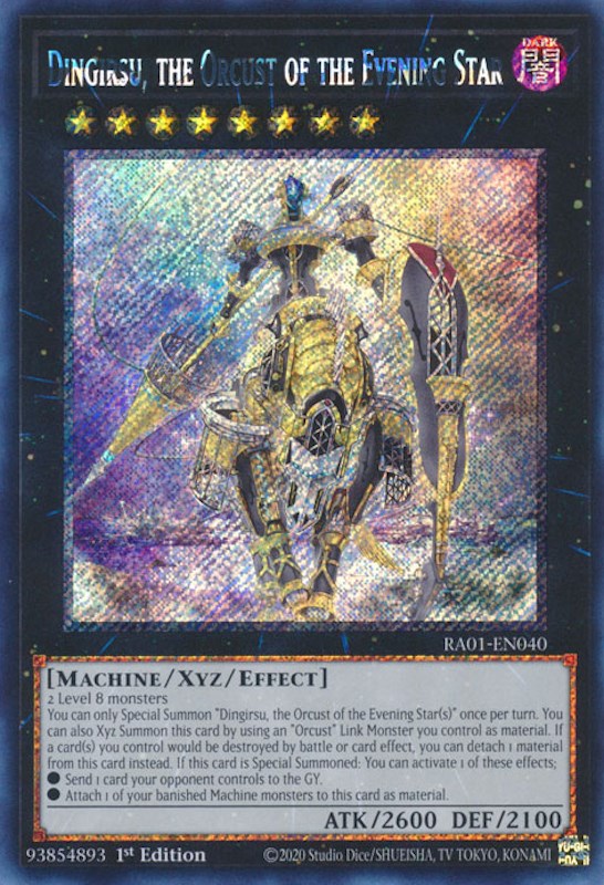 Dingirsu, the Orcust of the Evening Star [RA01-EN040] Platinum Secret Rare | Mega City Incorporated