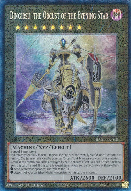 Dingirsu, the Orcust of the Evening Star [RA01-EN040] Prismatic Collector's Rare | Mega City Incorporated