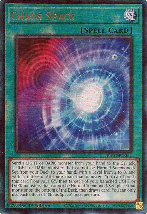 Chaos Space [RA01-EN065] Prismatic Ultimate Rare | Mega City Incorporated