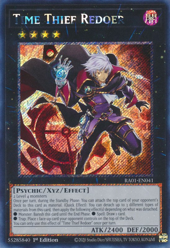 Time Thief Redoer [RA01-EN041] Platinum Secret Rare | Mega City Incorporated