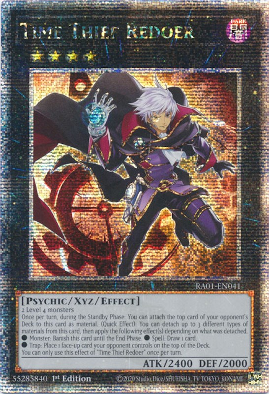 Time Thief Redoer [RA01-EN041] Quarter Century Secret Rare | Mega City Incorporated