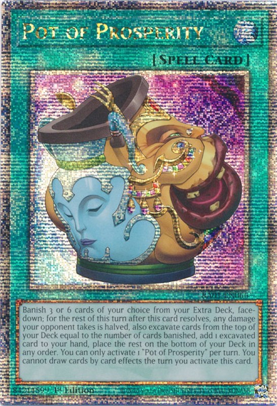 Pot of Prosperity [RA01-EN066] Quarter Century Secret Rare | Mega City Incorporated