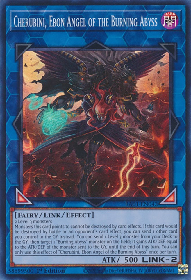 Cherubini, Ebon Angel of the Burning Abyss [RA01-EN042] Super Rare | Mega City Incorporated