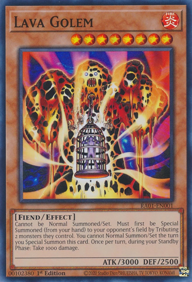 Lava Golem [RA01-EN001] Super Rare | Mega City Incorporated