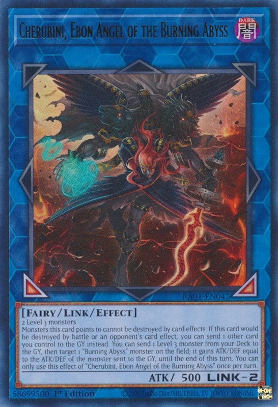 Cherubini, Ebon Angel of the Burning Abyss [RA01-EN042] Ultra Rare | Mega City Incorporated