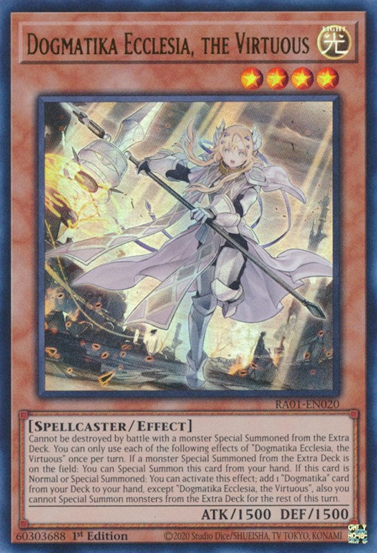 Dogmatika Ecclesia, the Virtuous [RA01-EN020] Ultra Rare | Mega City Incorporated