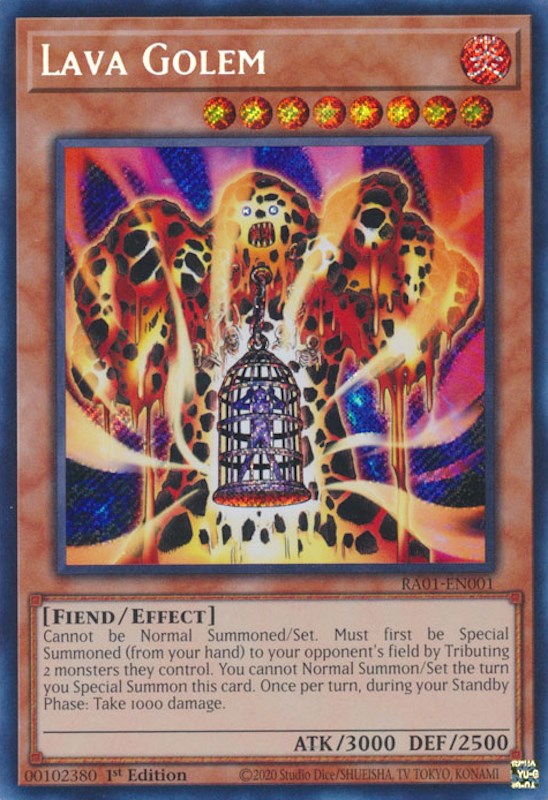 Lava Golem [RA01-EN001] Secret Rare | Mega City Incorporated