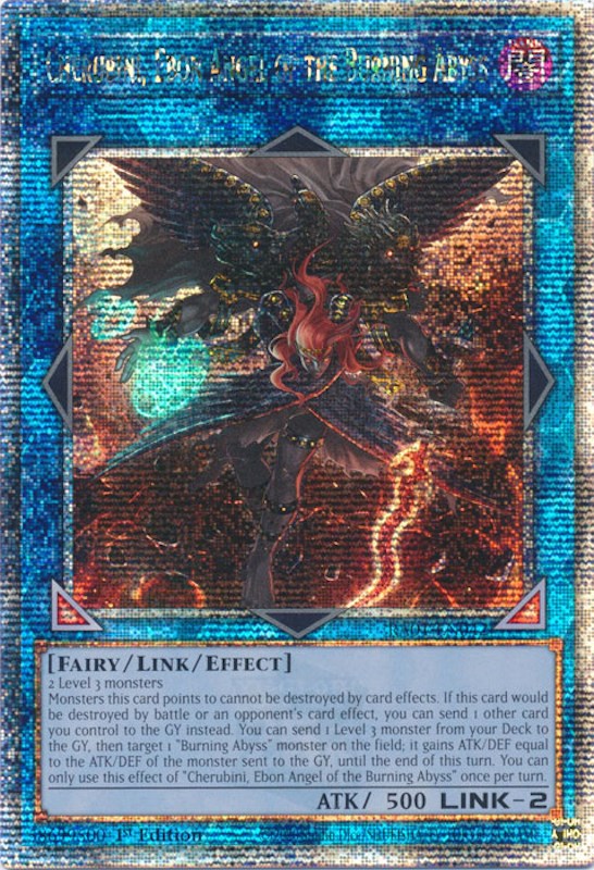 Cherubini, Ebon Angel of the Burning Abyss [RA01-EN042] Quarter Century Secret Rare | Mega City Incorporated