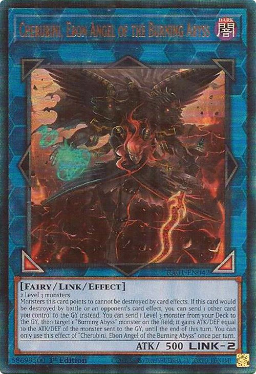 Cherubini, Ebon Angel of the Burning Abyss [RA01-EN042] Prismatic Ultimate Rare | Mega City Incorporated