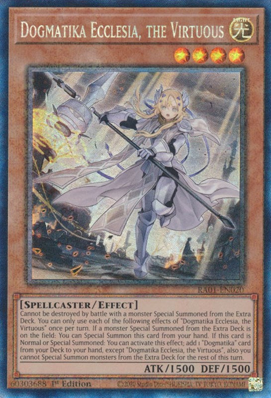 Dogmatika Ecclesia, the Virtuous [RA01-EN020] Prismatic Collector's Rare | Mega City Incorporated