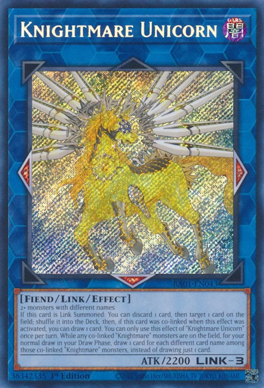 Knightmare Unicorn [RA01-EN043] Secret Rare | Mega City Incorporated