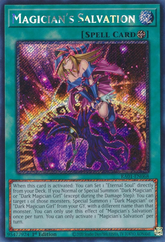 Magician's Salvation [RA01-EN068] Platinum Secret Rare | Mega City Incorporated