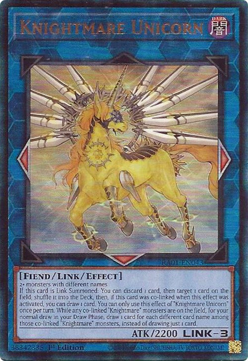 Knightmare Unicorn [RA01-EN043] Prismatic Ultimate Rare | Mega City Incorporated