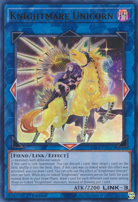 Knightmare Unicorn (Alternate Art) [RA01-EN043] Ultra Rare | Mega City Incorporated