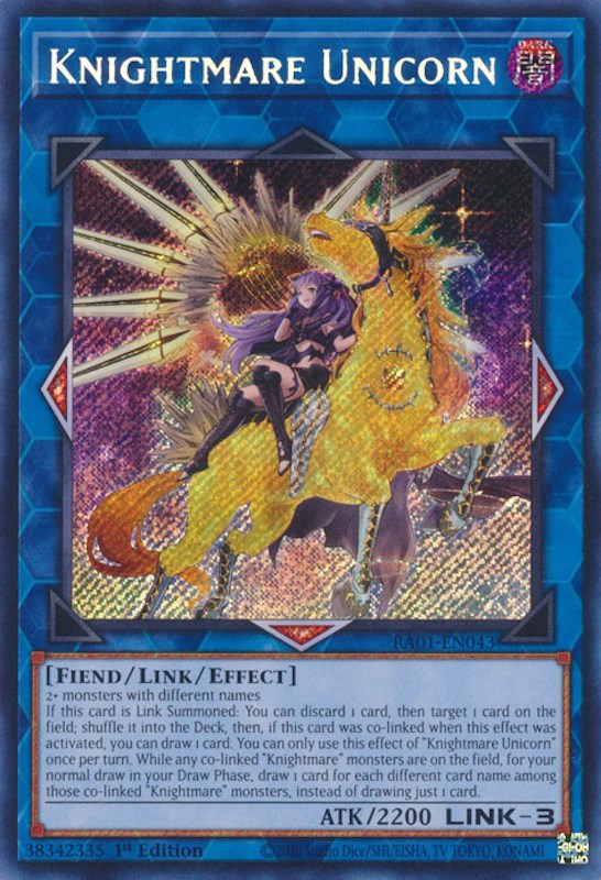 Knightmare Unicorn (Alternate Art) [RA01-EN043] Secret Rare | Mega City Incorporated