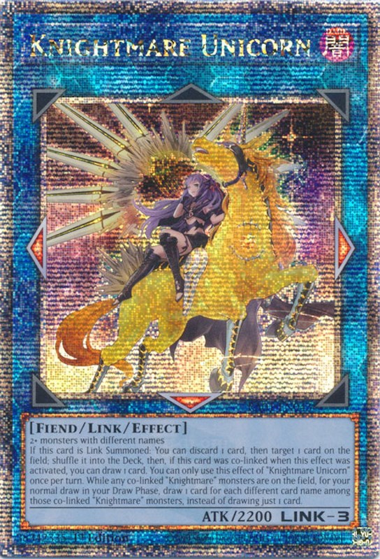 Knightmare Unicorn (Alternate Art) [RA01-EN043] Quarter Century Secret Rare | Mega City Incorporated