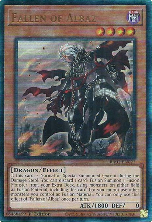 Fallen of Albaz [RA01-EN021] Prismatic Ultimate Rare | Mega City Incorporated