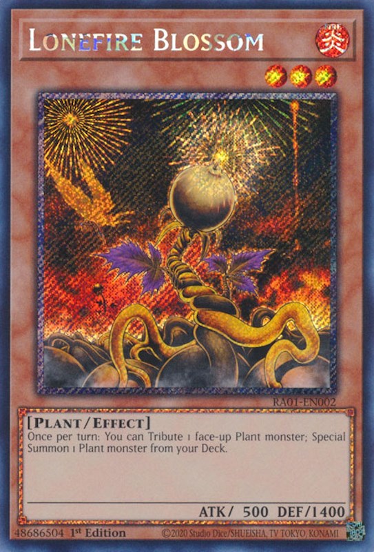 Lonefire Blossom [RA01-EN002] Prismatic Secret Rare | Mega City Incorporated