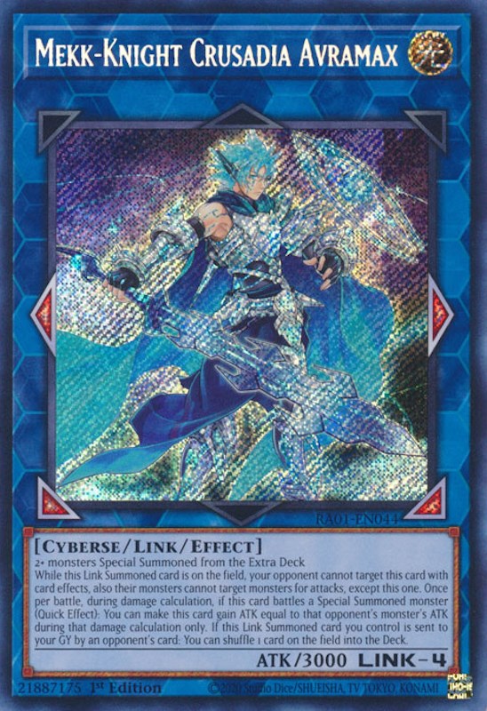 Mekk-Knight Crusadia Avramax [RA01-EN044] Secret Rare | Mega City Incorporated