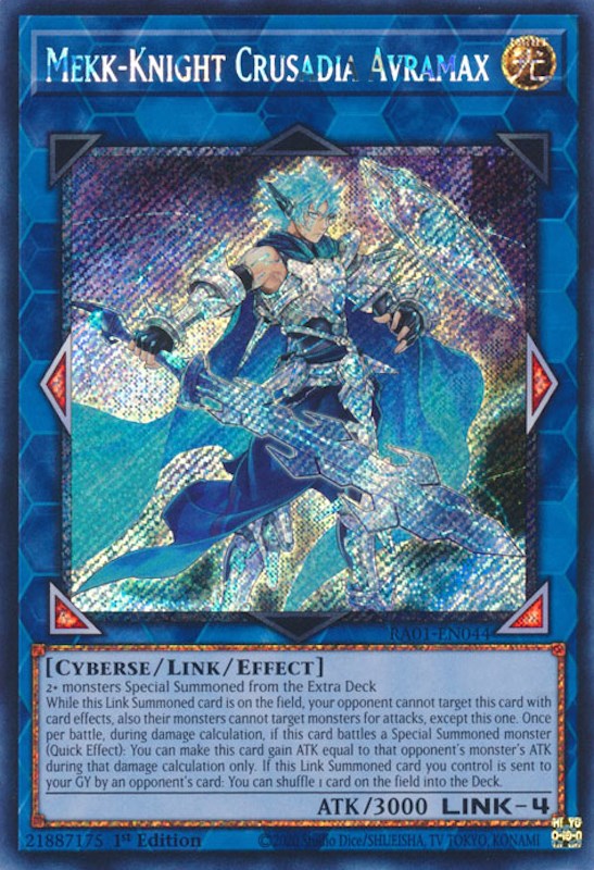 Mekk-Knight Crusadia Avramax [RA01-EN044] Platinum Secret Rare | Mega City Incorporated