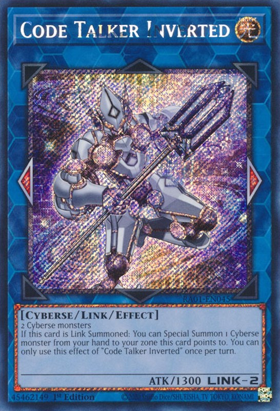 Code Talker Inverted [RA01-EN045] Platinum Secret Rare | Mega City Incorporated