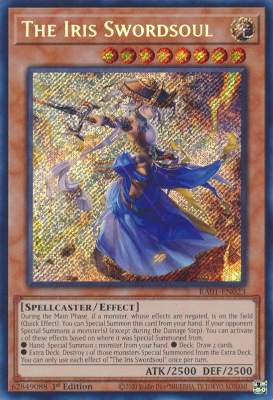 The Iris Swordsoul [RA01-EN023] Secret Rare | Mega City Incorporated