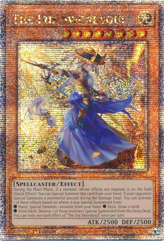 The Iris Swordsoul [RA01-EN023] Quarter Century Secret Rare | Mega City Incorporated